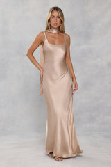 Satin Neck Scarf Champagne