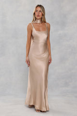 Satin Neck Scarf Champagne