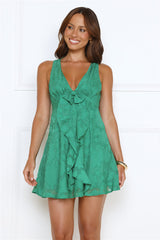 Your Senses Mini Dress Green
