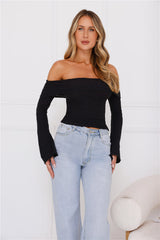 Reputation Off Shoulder Top Black