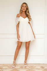 Embracing Formality Mini Dress Cream