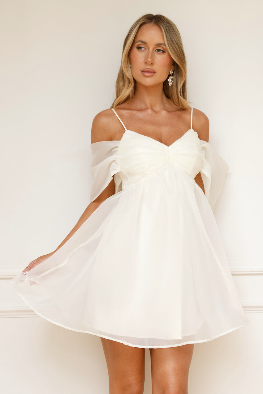 Embracing Formality Mini Dress Cream