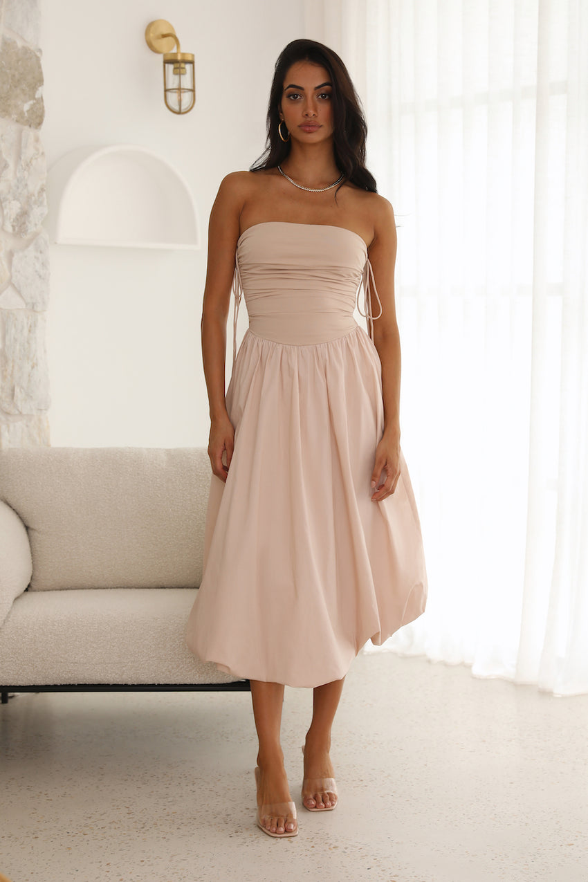 Wine Tasting Midi Dress Oat