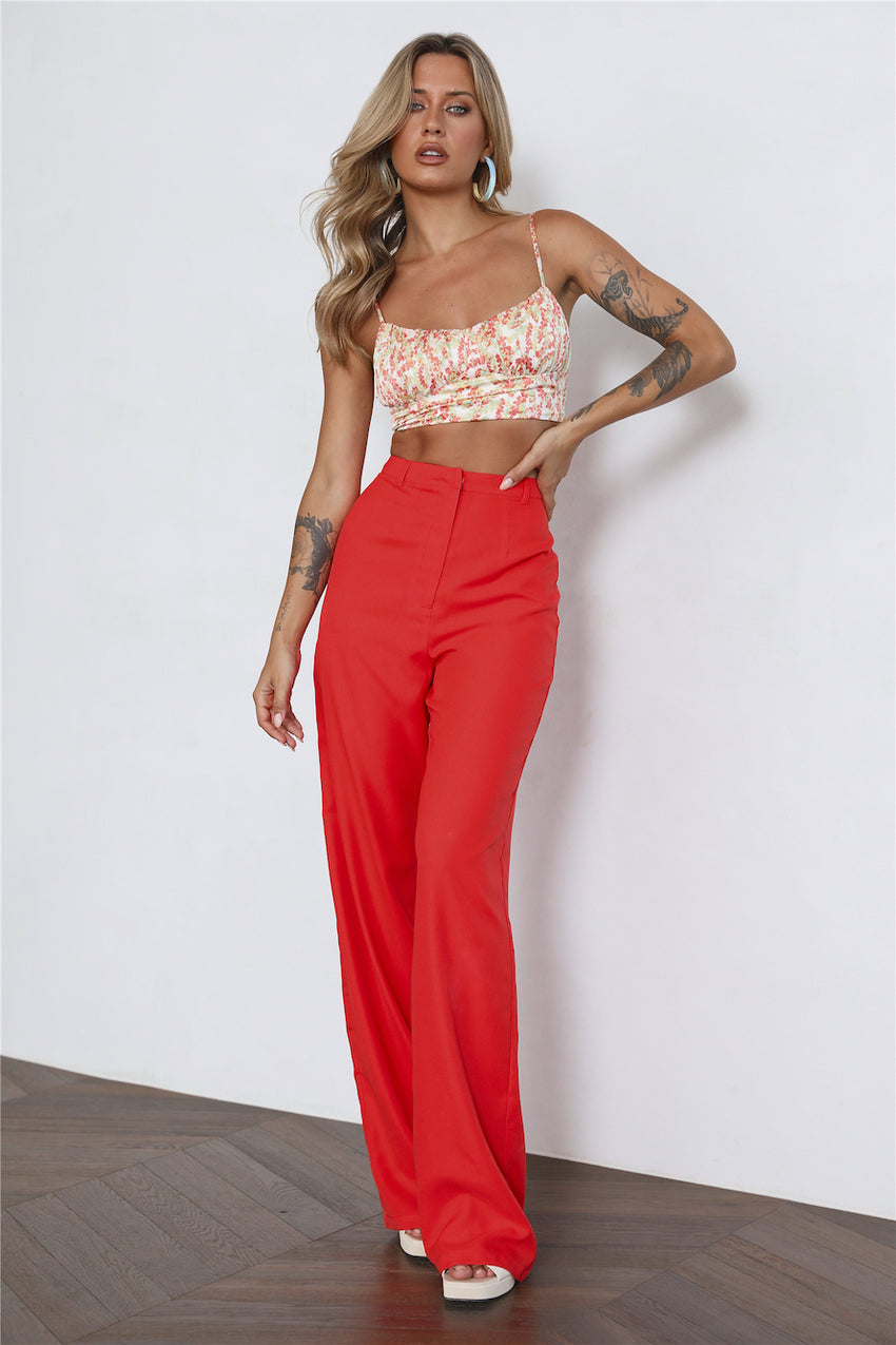 Know It All Pants Red