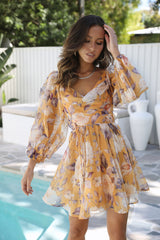Breezy Mood Mini Dress Orange