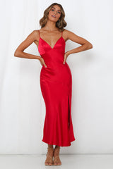 Asking For A Friend Midi Dress Wine