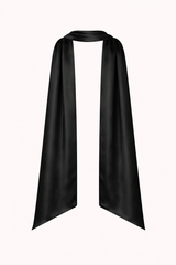 Satin Neck Scarf Black