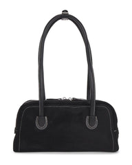 Faux Suede Leather Shoulder Bag