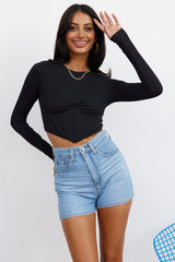 Hottie Moment Crop Black