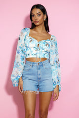 Summer Passion Crop Top Blue