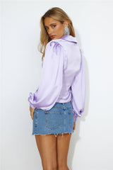 Go Smooth Satin Crop Lilac