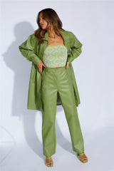 FINDERS KEEPERS Mia Pu Pants Khaki