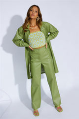FINDERS KEEPERS Mia Pu Pants Khaki
