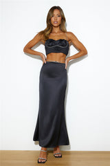 Making Heads Turn Maxi Skirt Black