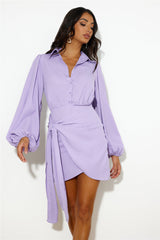 Work To Bar Mini Dress Purple
