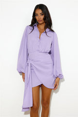 Work To Bar Mini Dress Purple
