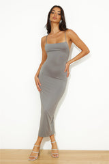 Twist For Me Maxi Dress Charcoal