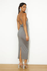 Twist For Me Maxi Dress Charcoal