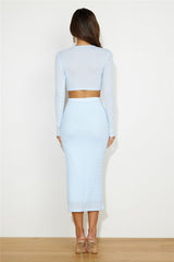 Island At Dusk Midi Skirt Blue