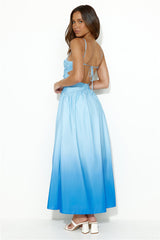 Dipped In Fun Midi Dress Blue