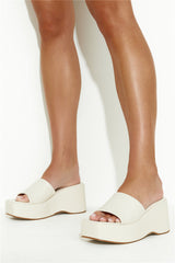 BILLINI Libby Platform Slides Alabaster