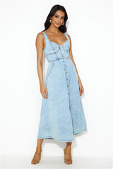 Ideal Fit Midi Dress Denim