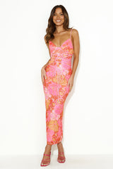 Salty Yet Sweet Mesh Midi Dress Pink