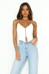 Fashion Hour Crop Top White