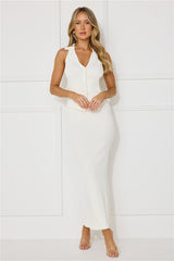 Mayfair Knit Maxi Skirt White