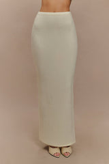 Elise Knit Maxi Skirt - Ivory Marle
