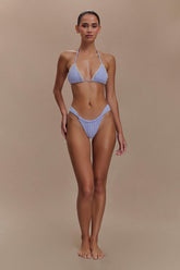 Persephone Gingham Bikini Bottoms - Lilac