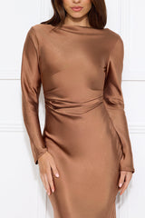Classy Vibe Maxi Dress Brown