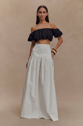Autumn Maxi Skirt - White