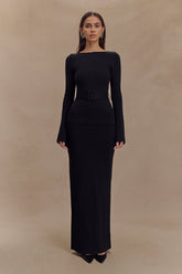 Kyle Knit Maxi Skirt - Black