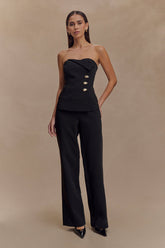 Lindie Straight Leg Suiting Pants - Black
