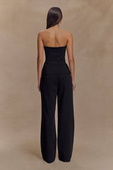 Lindie Straight Leg Suiting Pants - Black