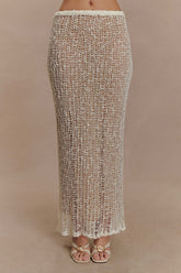 Cordelia Knit Maxi Skirt - Ivory