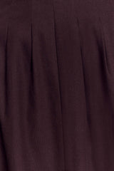 Aysha Buttoned Linen Midi Dress - Chocolate
