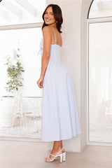 Beachside Joys Midi Dress Blue