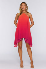 Horizon Heat Halter Mini Dress Sunset