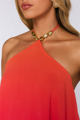 Horizon Heat Halter Mini Dress Sunset