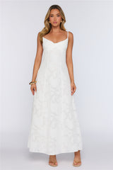 Pine Blossom Maxi Dress White