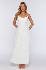 Pine Blossom Maxi Dress White