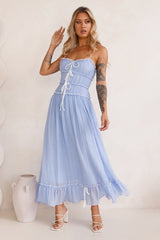 Season Beam Maxi Dress Blue