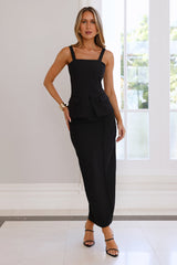 Refined After Hours Tailored Maxi Skirt Black