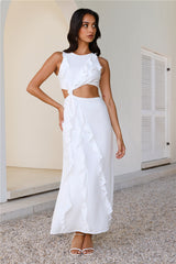 Full World Midi Dress White
