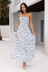 Anika Strapless Maxi Dress White