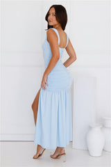 Peachy Dream Maxi Dress Blue