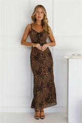 Catwalk Society Slip Maxi Dress Leopard