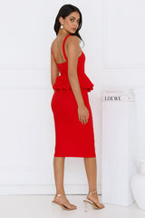 The Style Edit Midi Dress Red